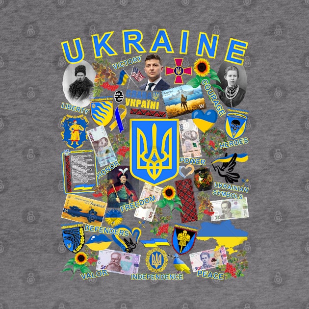 UKRAINE / All Ukraine in one T-shirt design! by Vladimir Zevenckih